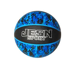 Balon de baloncesto No7 negro con azul en caja