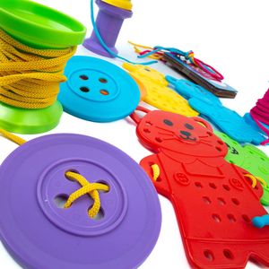 Juegos Didácticos Montessori De Enhebrar Para Niños