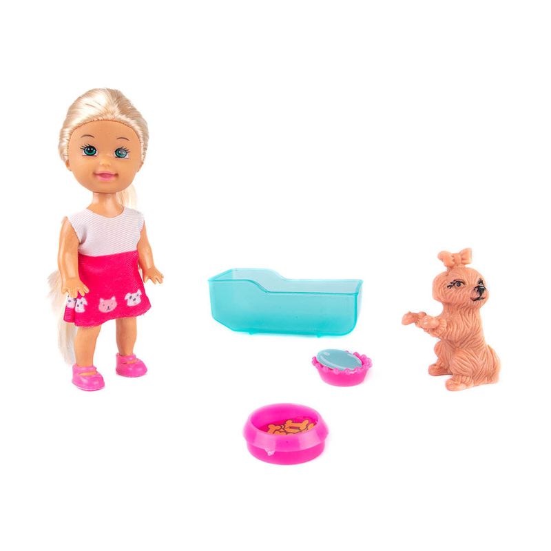 Muñeca-Bonnie-Pink-con-su-Mascota