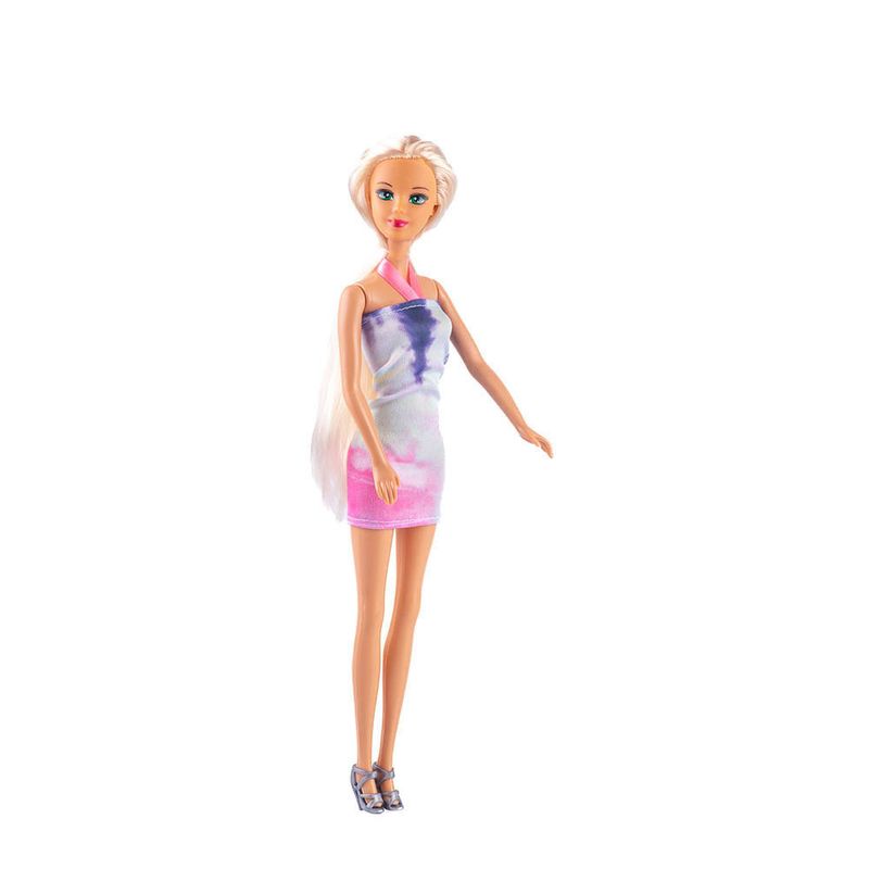 Muñeca-bonnie-pink-con-vestido-de-arcoiris