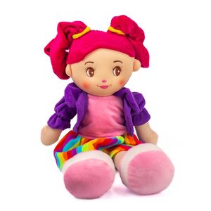 Muñeca de trapo bordada 51cm para niñas
