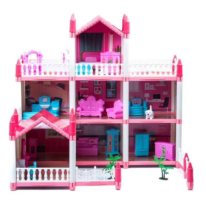 Casa-De-Muñecas-De-2-Pisos-Y-Altillo