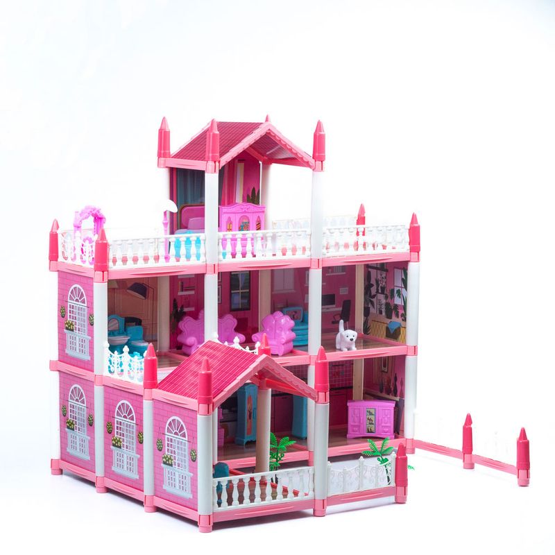 Casa-De-Muñecas-De-2-Pisos-Y-Altillo