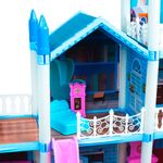 Casa-De-Muñecas-De-3-Pisos-Y--Altillo-Azul-Extra-Grande