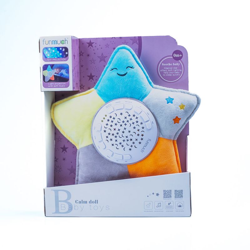Proyector-Lampara-Musical-Para-Bebes-En-Forma-De-Estrella