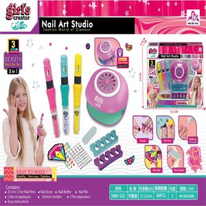 Set De Manicure Para Niñas Con Lampara Secadora Y Accesorios
